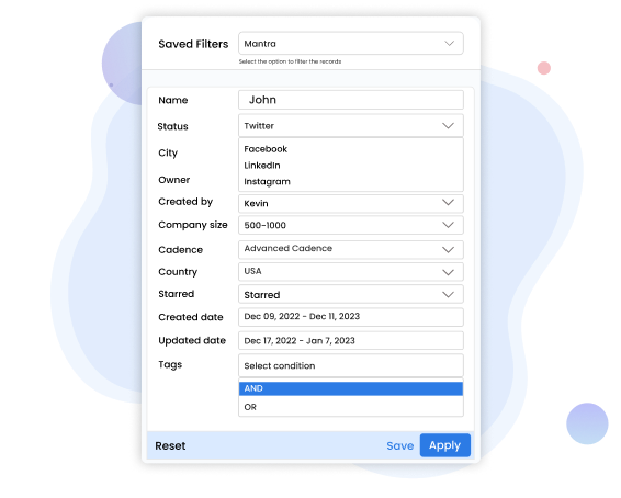 Advanced Filters